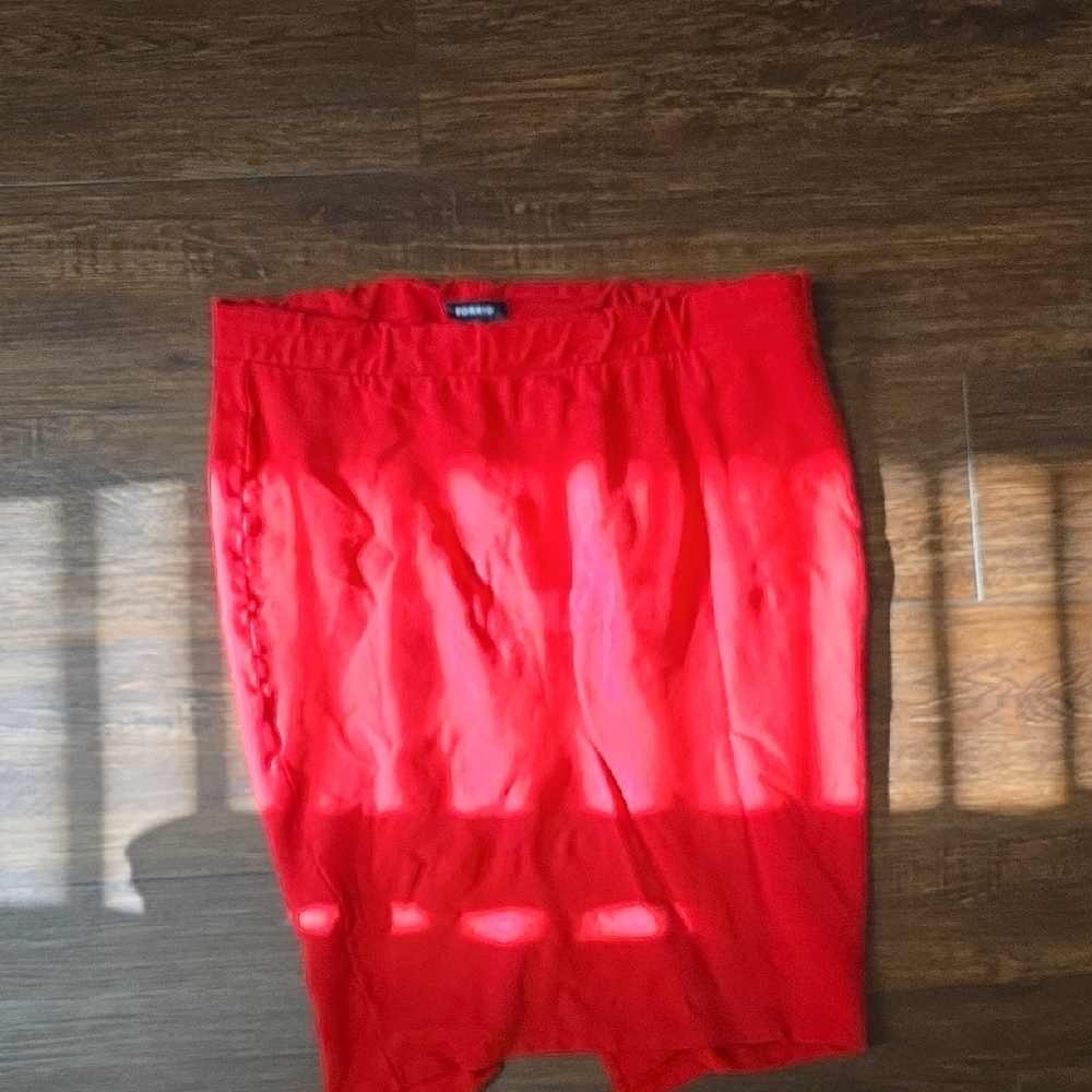 Torrid Red Midi Skirt
